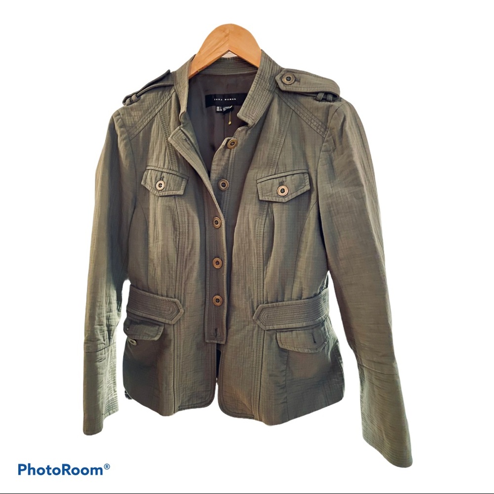 Zara Woman Army Green Jacket